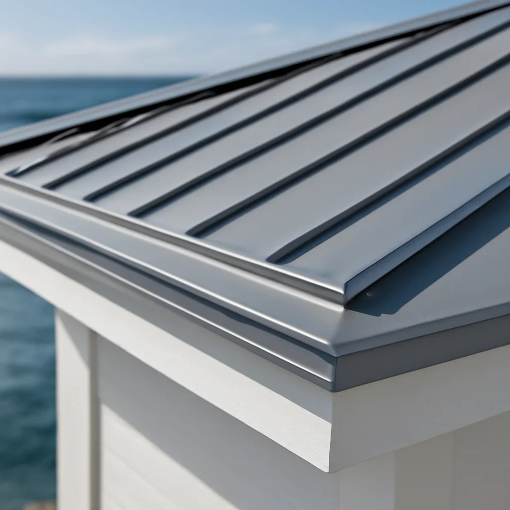 Project-ready roof metal details related to best materials for coastal roof edge metal