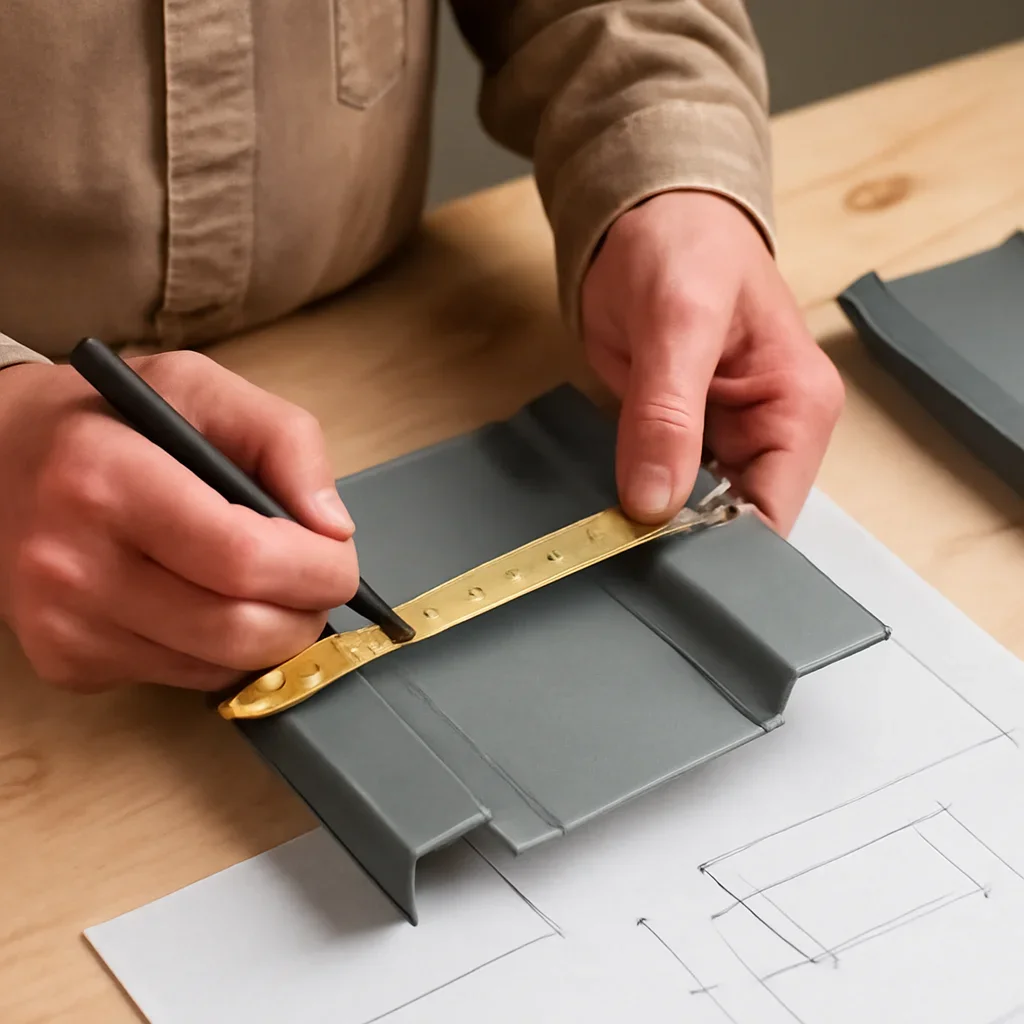 Supporting visual for how to measure coping caps for fabrication