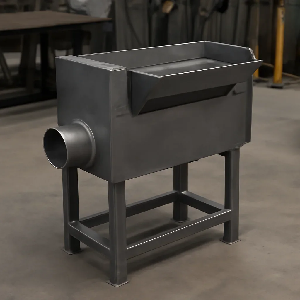 Fabricated metal package supporting custom scupper & drainage package
