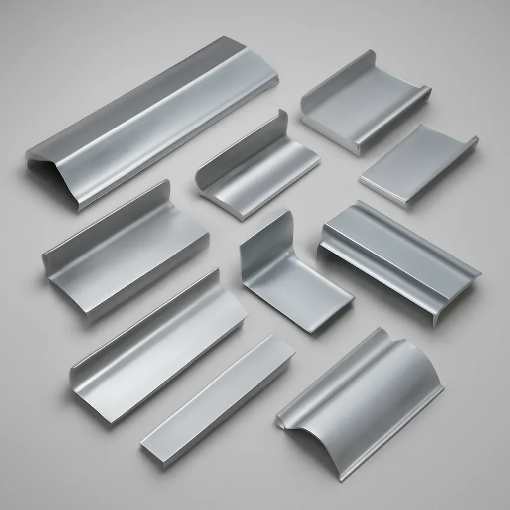 Fabricated roof metal components grouped by project type for review