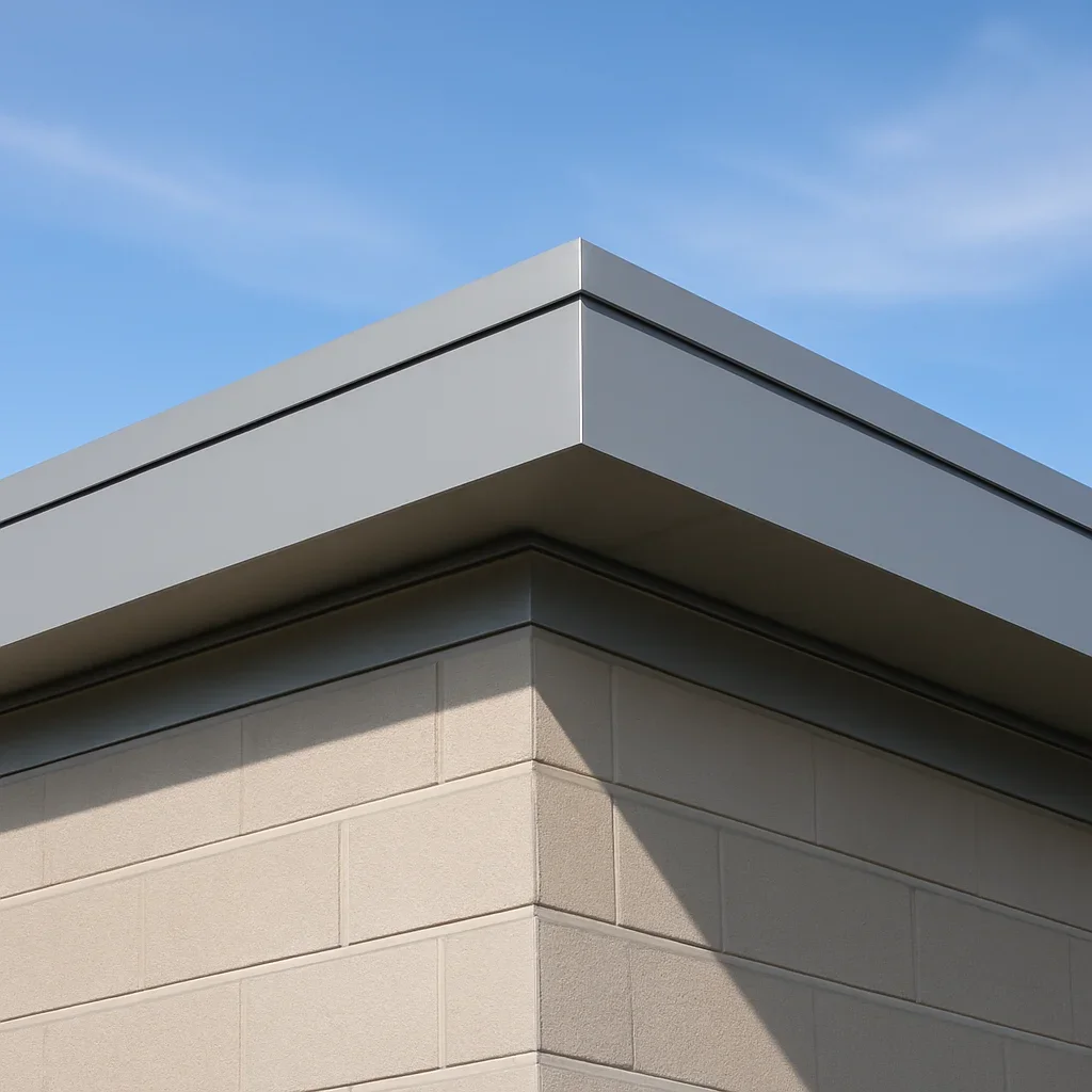 Color-Matched Finishes installed as part of a finished roof edge condition