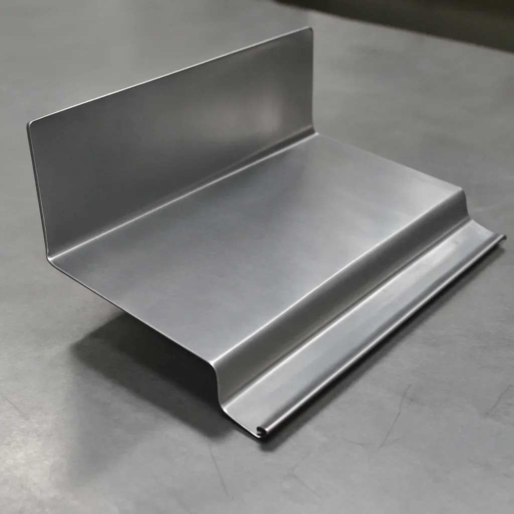 Close view of custom flashing profile and finish quality