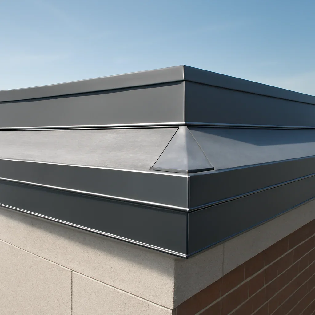 Custom Trim installed as part of a finished roof edge condition