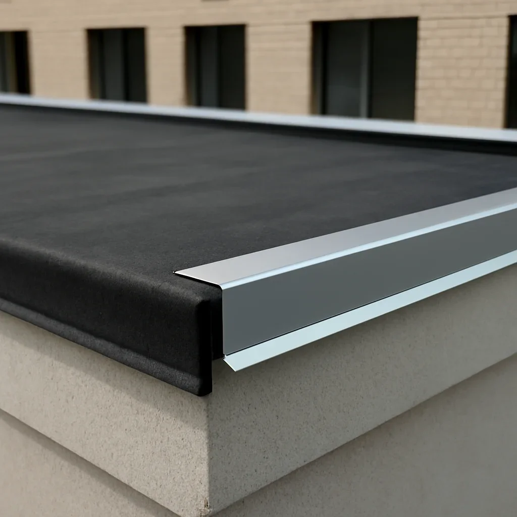 Drip Edge installed as part of a finished roof edge condition