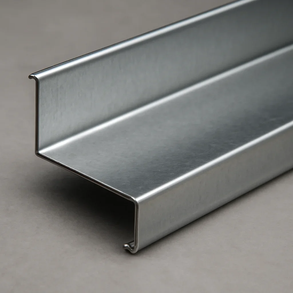 Close view of drip edge profile and finish quality
