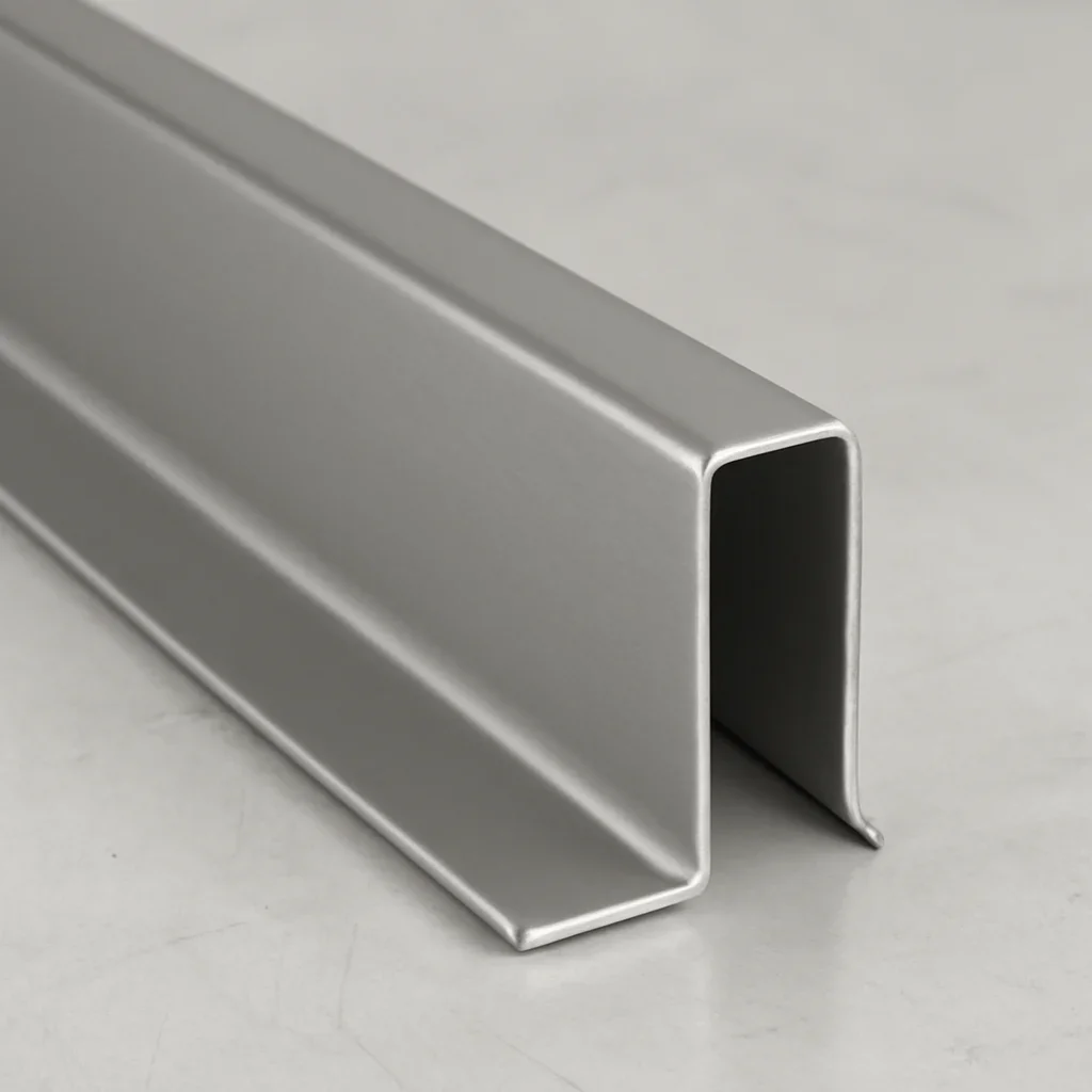 Close view of fascia profile and finish quality