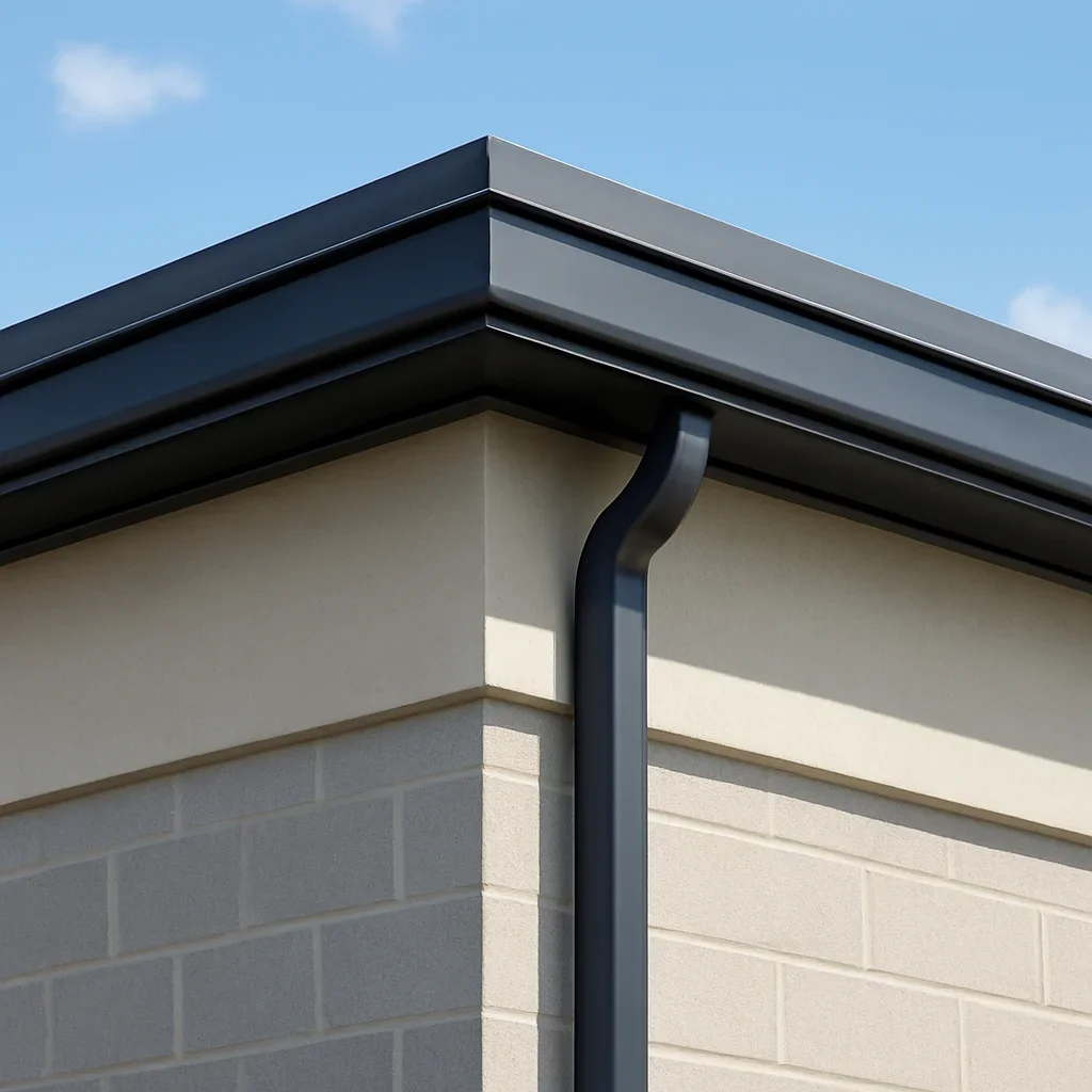 Jobsite Delivery installed as part of a finished roof edge condition