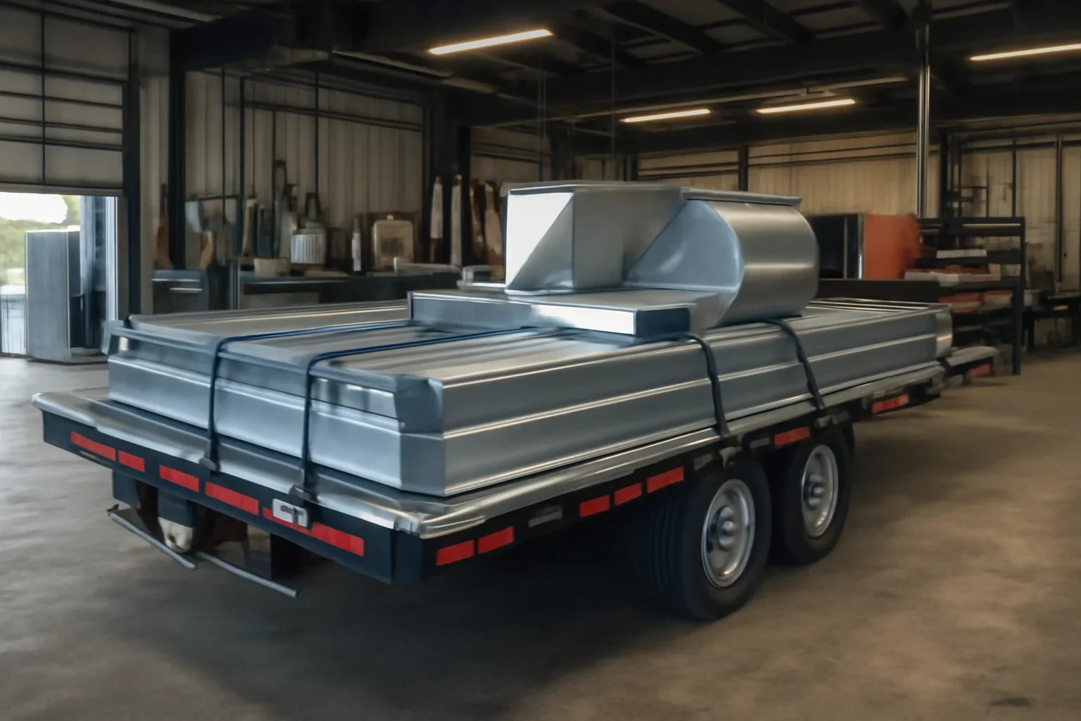 Jobsite Delivery fabricated for a commercial roofing project