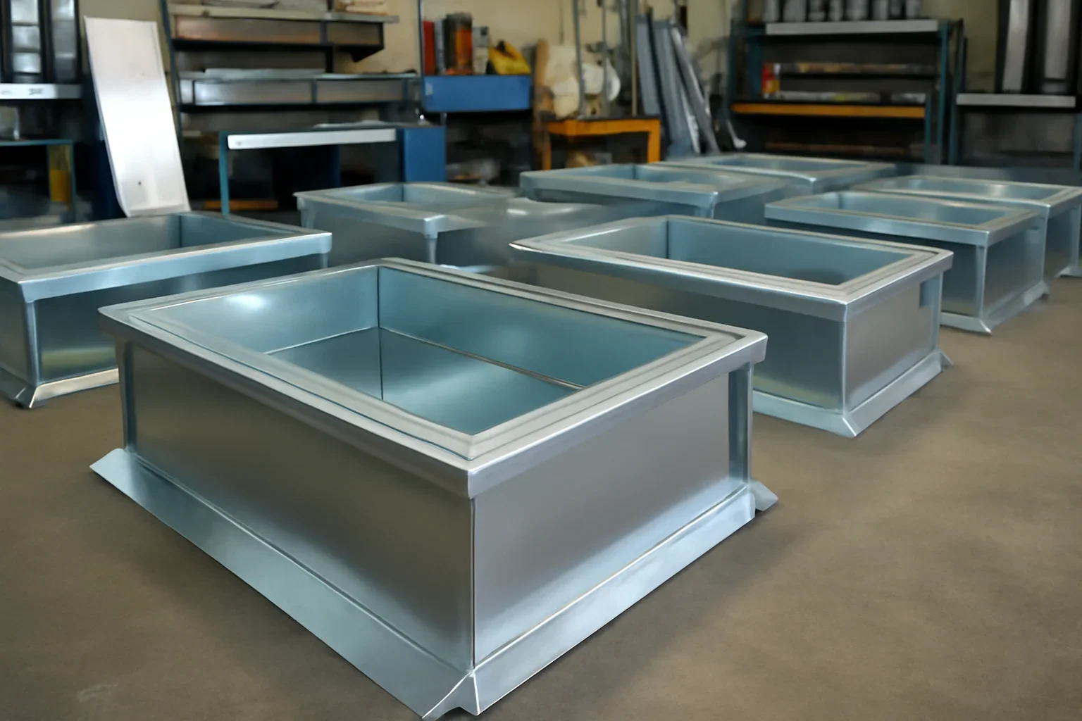 Roof Curbs fabricated for a commercial roofing project