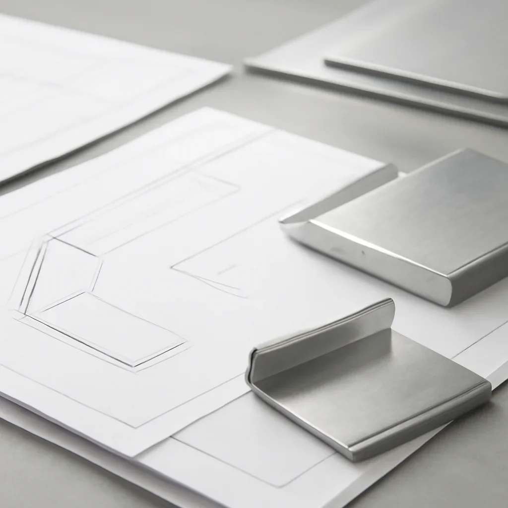 Close view of shop drawings & submittals profile and finish quality