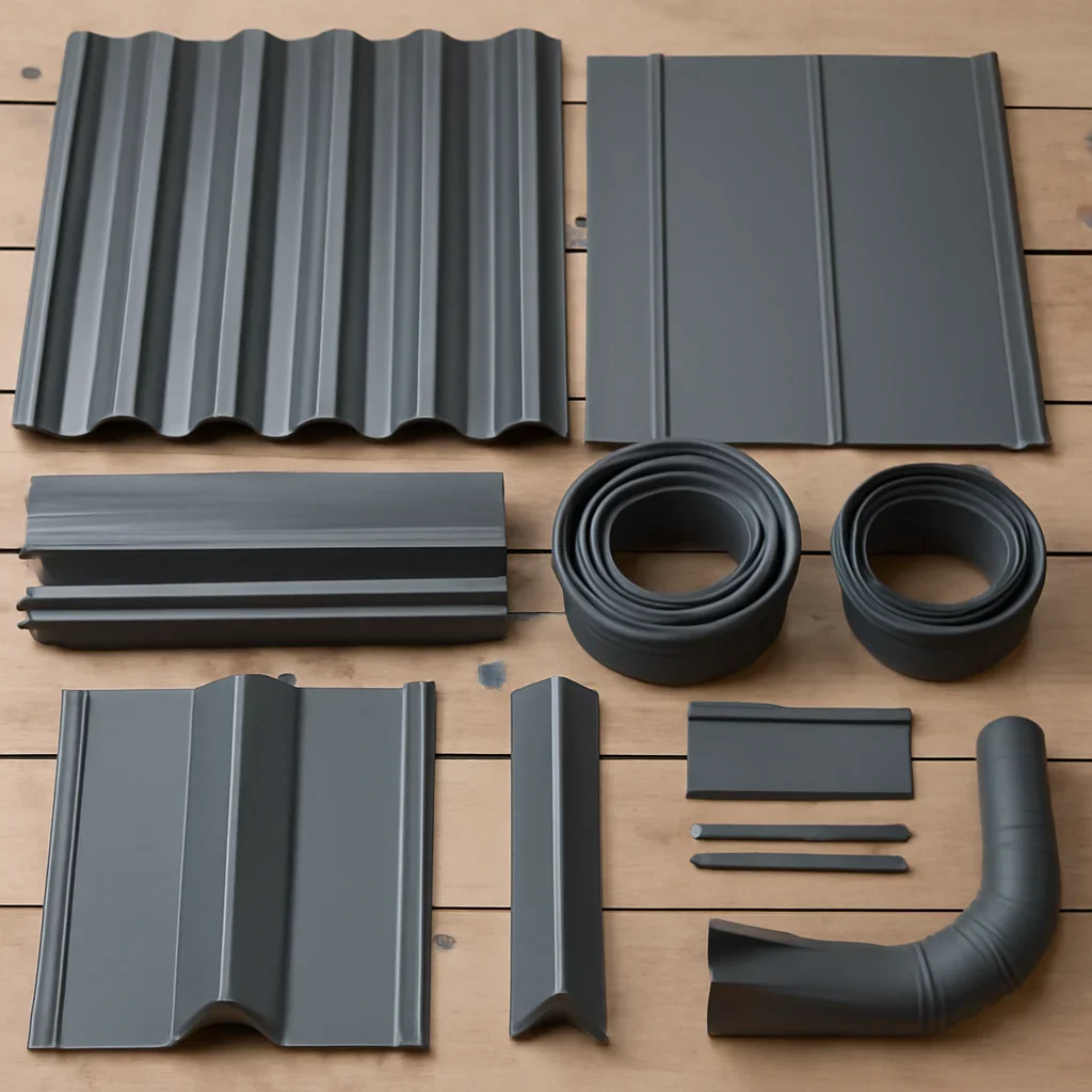Custom roof metal package organized for roofing contractors