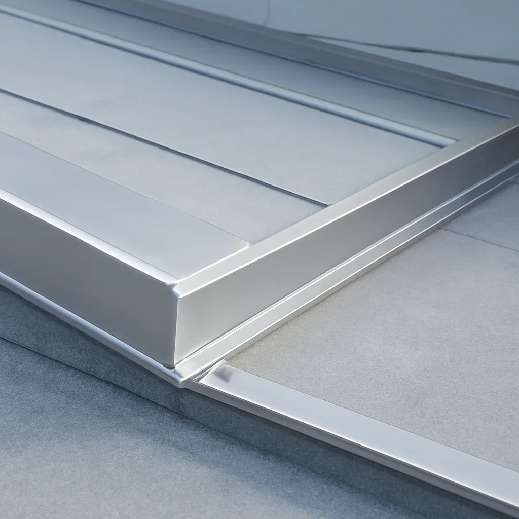 Installed metal detail for a aluminum fabrication project