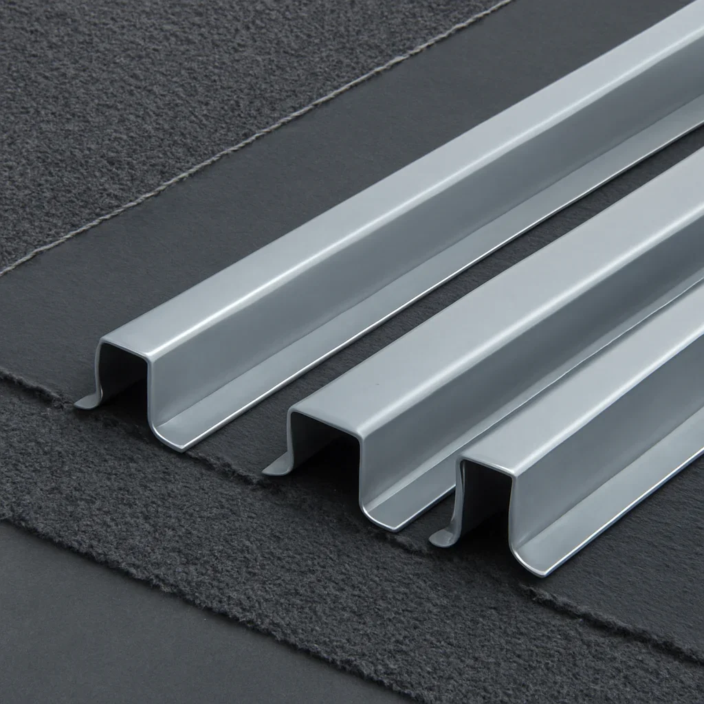 Roof edge metal samples matched to modified bitumen roof systems requirements