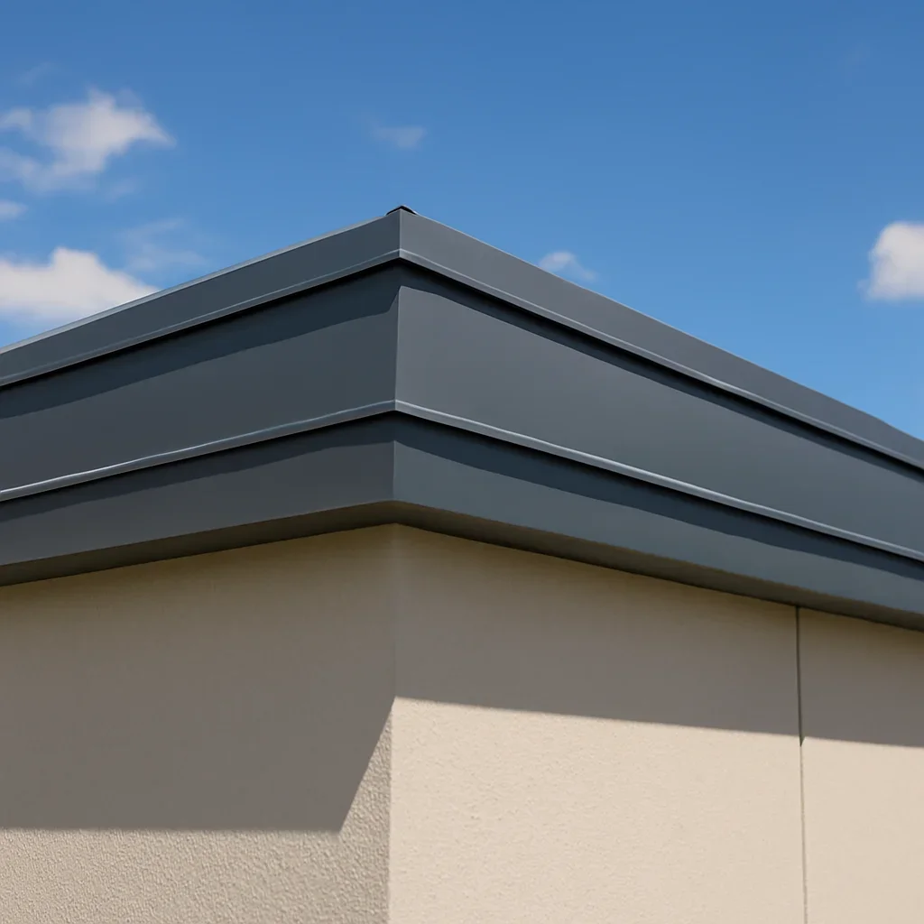 Finished roof edge metal on a commercial building in Hialeah, FL