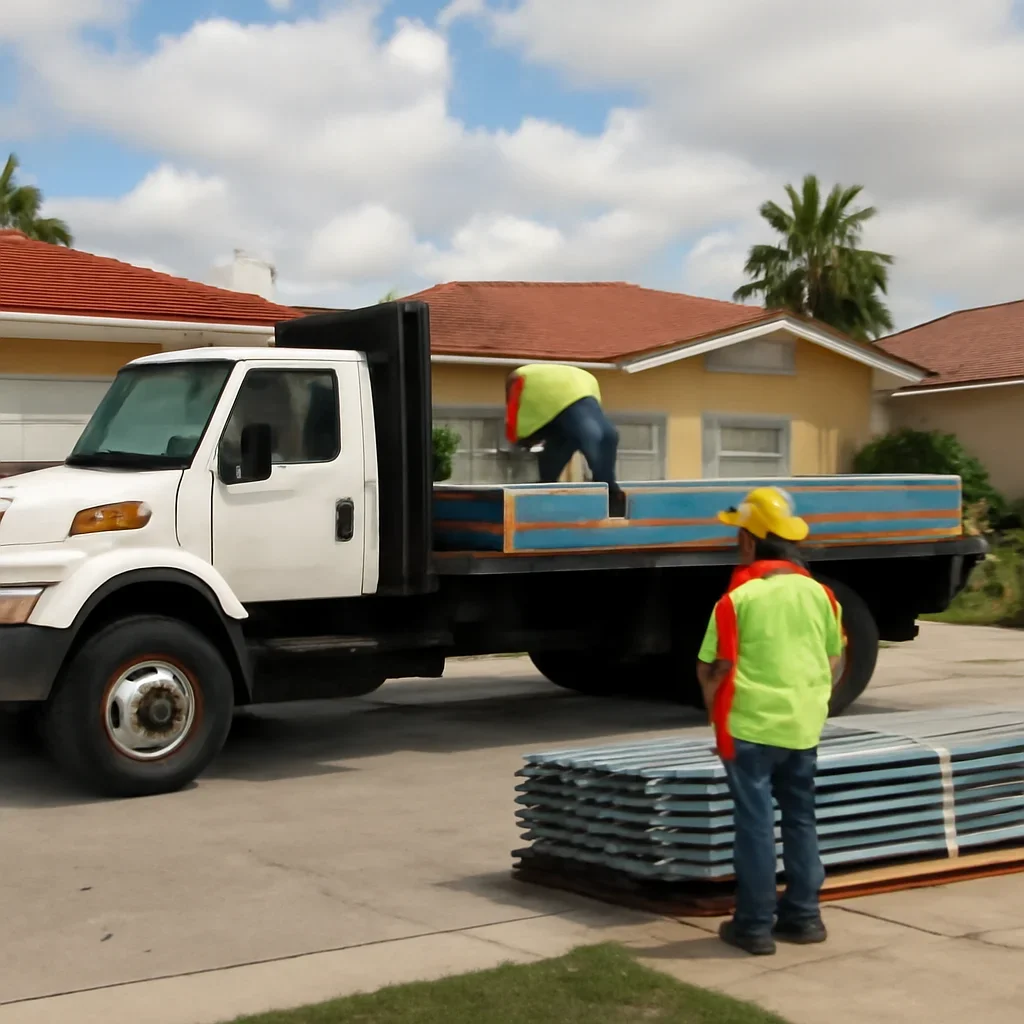 Roof metal delivery and coordination supporting projects in Hialeah, FL