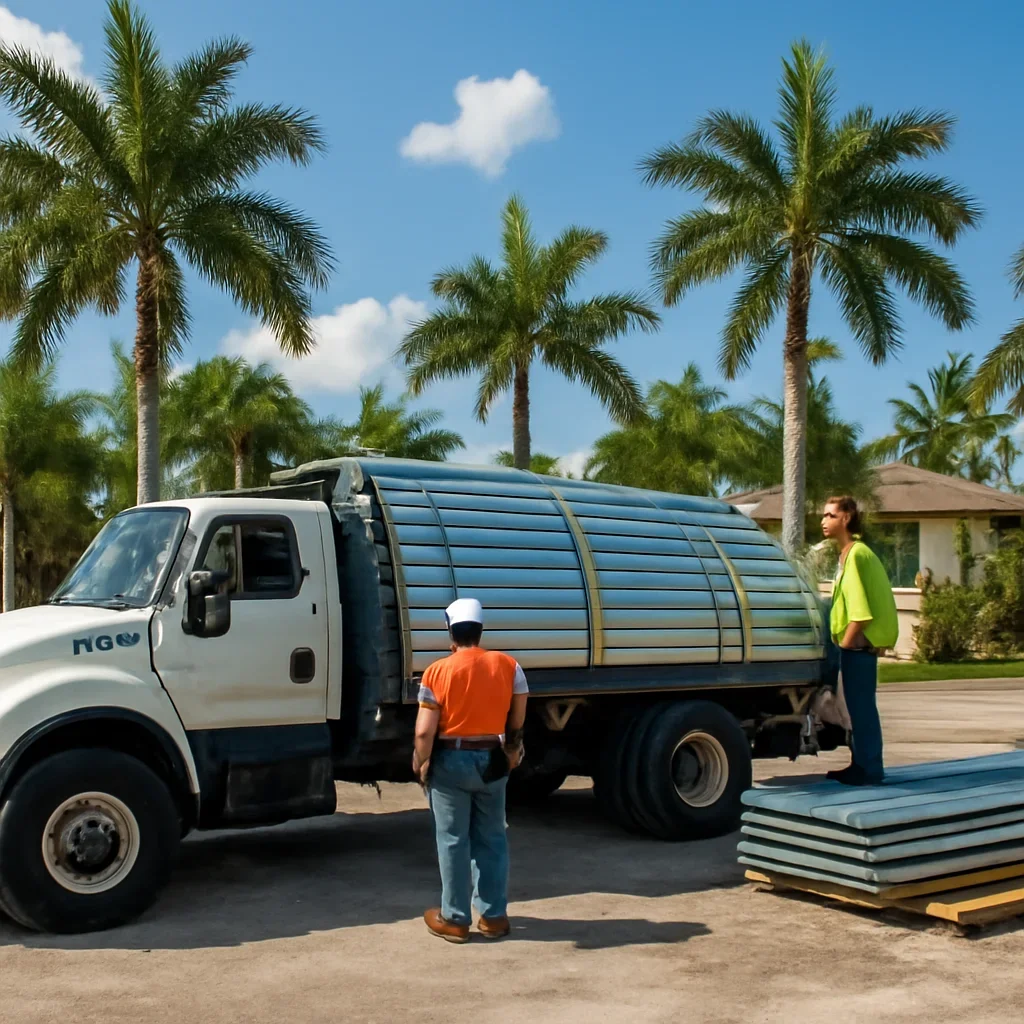 Roof metal delivery and coordination supporting projects in South Florida