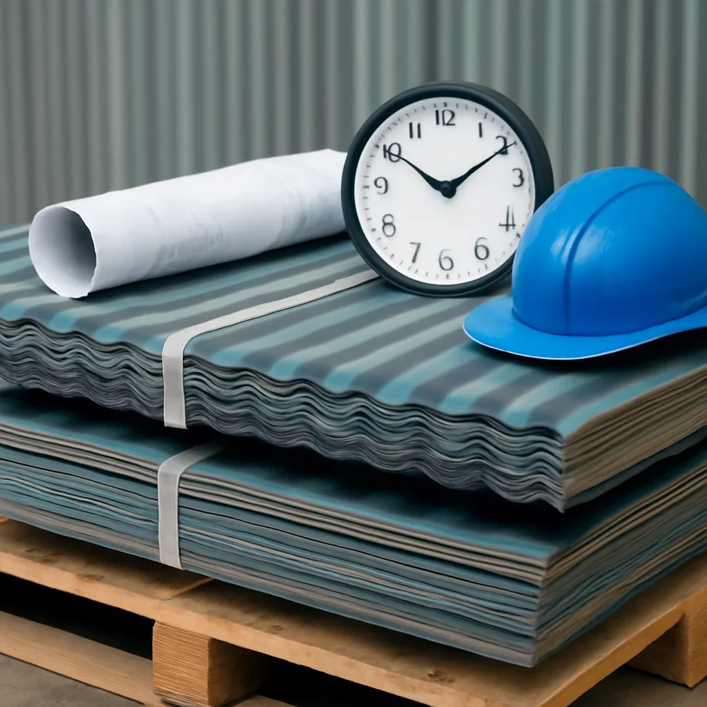 Organized roof metal package showing attention to fit, timing, and communication