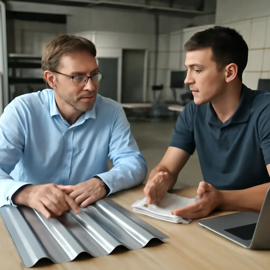 Roof metal quote and scheduling discussion tied to es-1 & code guidance