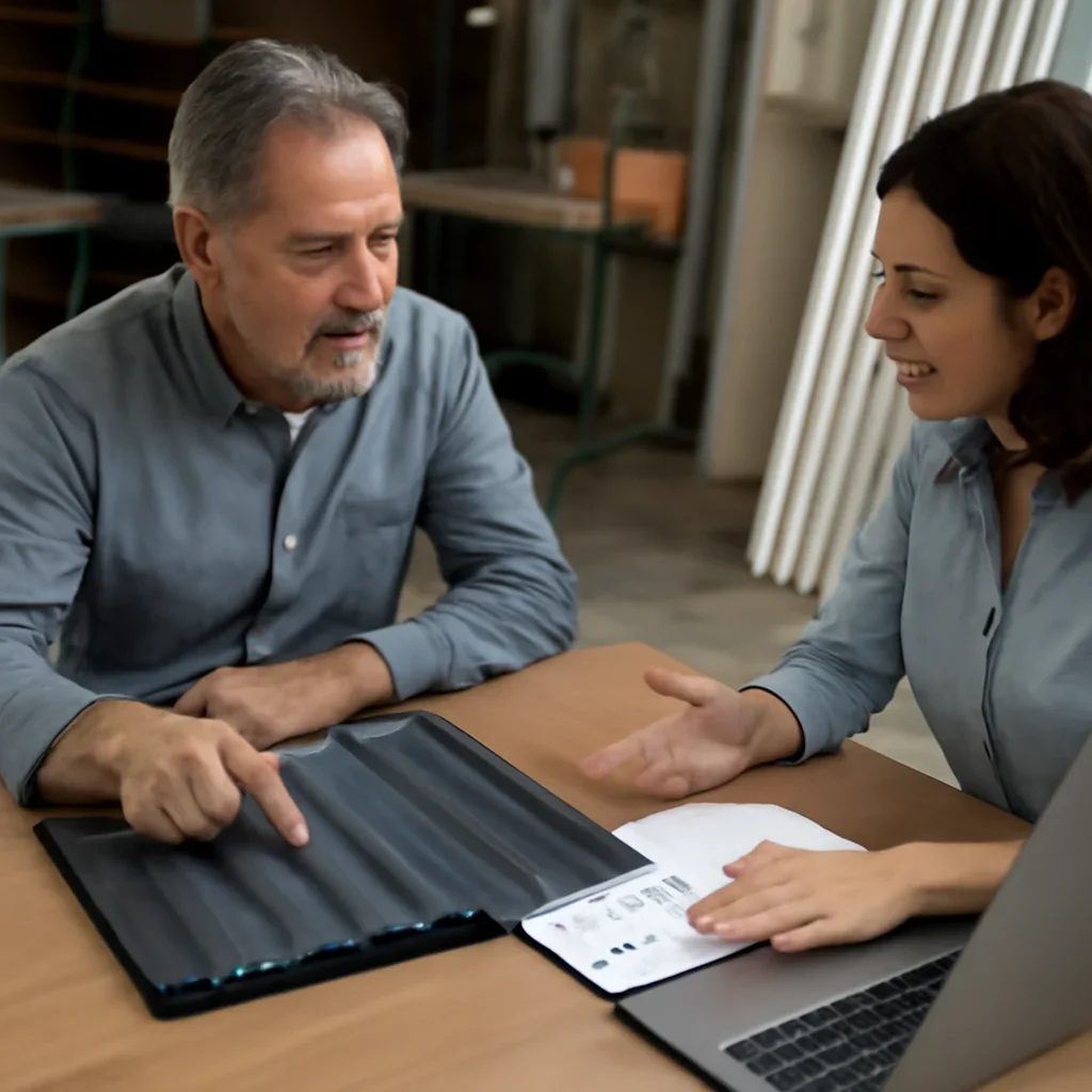 Roof metal quote and scheduling discussion tied to quote checklist